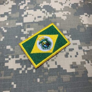 BEBRCET011 Bandeira Ceará Brasil Patch Bordado Termo Adesivo