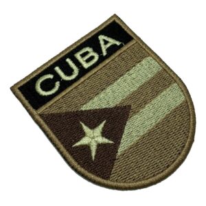 BP0010ET04 Bandeira Cuba Patch Bordado Termo Adesivo