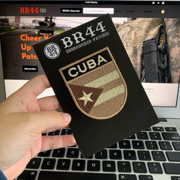 BP0010ET04 Bandeira Cuba Patch Bordado Termo Adesivo - Imagem 3