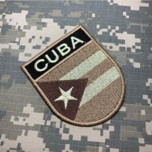 BP0010ET04 Bandeira Cuba Patch Bordado Termo Adesivo