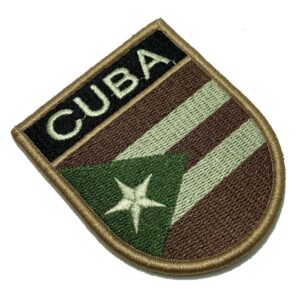 BP0010EV03 Bandeira Cuba Patch Bordado Fecho Contato
