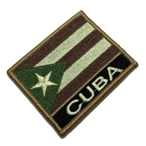 BP0010NV03 Bandeira Cuba Patch Bordado Fecho Contato