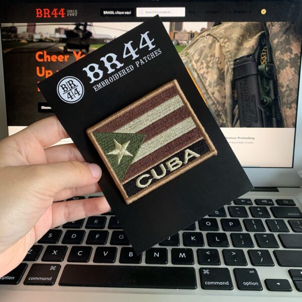 BP0010NV03 Bandeira Cuba Patch Bordado Fecho Contato - Imagem 3