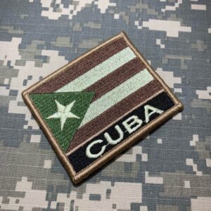 BP0010NV03 Bandeira Cuba Patch Bordado Fecho Contato