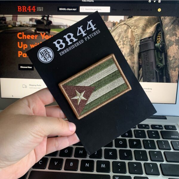 BP0010V03 Bandeira Cuba Patch Bordado Fecho Contato - Imagem 3