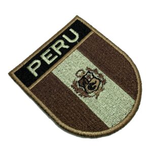 BP0028ET04 Bandeira Peru Patch Bordado Termo Adesivo