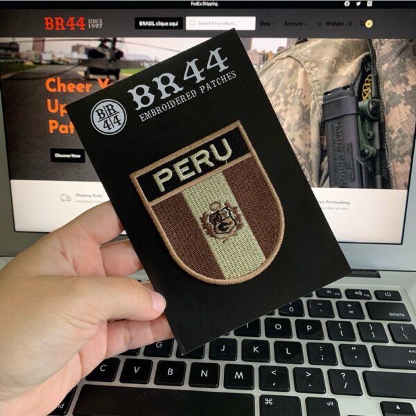 BP0028ET04 Bandeira Peru Patch Bordado Termo Adesivo - Imagem 3