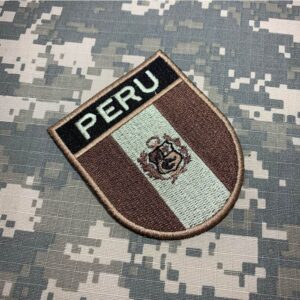 BP0028ET04 Bandeira Peru Patch Bordado Termo Adesivo