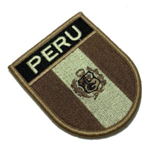 BP0028EV04 Bandeira Peru Patch Bordado Fecho Contato
