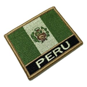 BP0028NV03 Bandeira Peru Bordado Fecho Contato