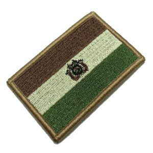 BP0029V03 Bandeira Bolívia Patch Bordado Fecho Contato