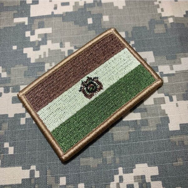 BP0029V03 Bandeira Bolívia Patch Bordado Fecho Contato - Imagem 2
