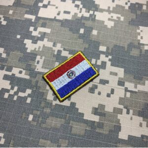 BP0047T31 Bandeira Paraguai Patch Bordado Termo Adesivo