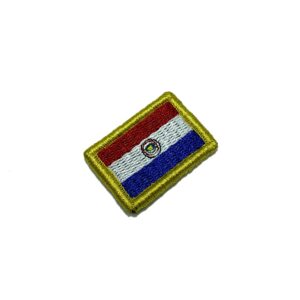 BP0047V31 Bandeira Paraguai Patch Bordado Fecho Contato