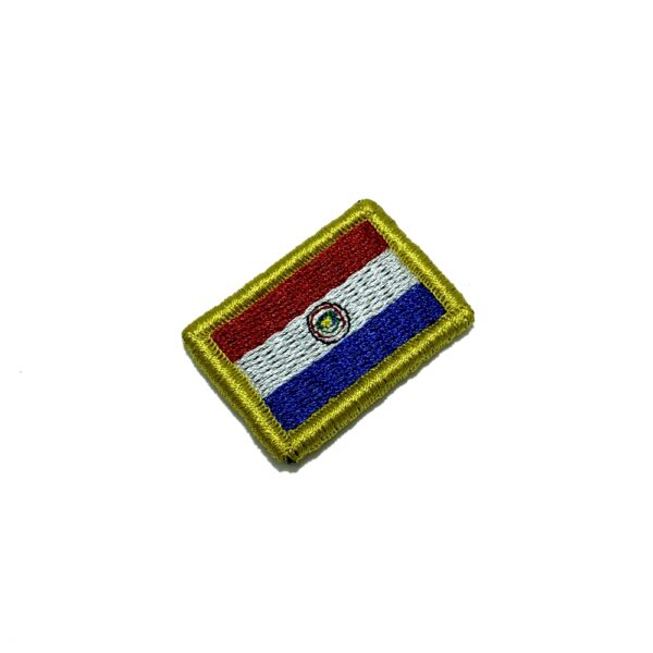 BP0047V31 Bandeira Paraguai Patch Bordado Fecho Contato