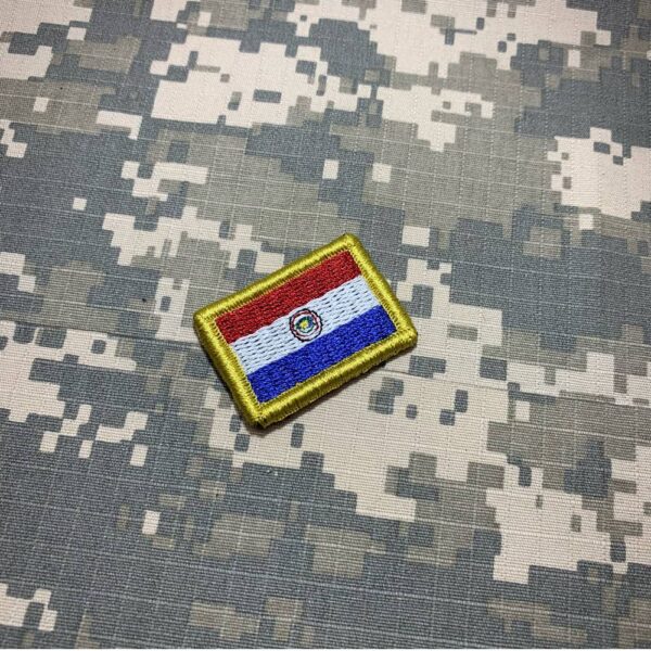 BP0047V31 Bandeira Paraguai Patch Bordado Fecho Contato - Imagem 2