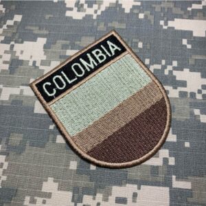 BP0049ET04 Bandeira Colômbia Patch Bordado Termo Adesivo