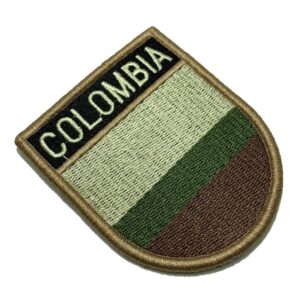 BP0049EV03 Bandeira Colômbia Patch Bordado Fecho Contato