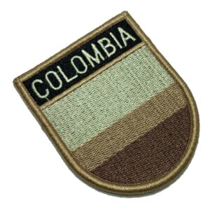 BP0049EV04 Bandeira Colômbia Patch Bordado Fecho Contato