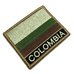 BP0049NV03 Bandeira Colômbia Bordado Fecho Contato