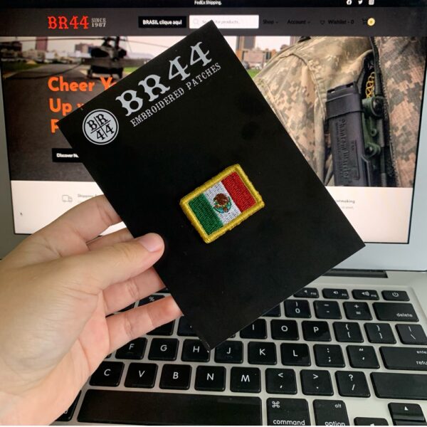 BP0050V31 Bandeira México Patch Bordado Fecho Contato - Imagem 3