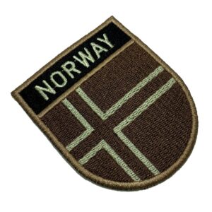 BP0054ET04 Bandeira Noruega Patch Bordado Termo Adesivo