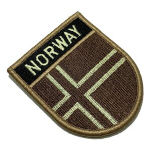 BP0054EV04 Bandeira Noruega Patch Bordado Fecho Contato