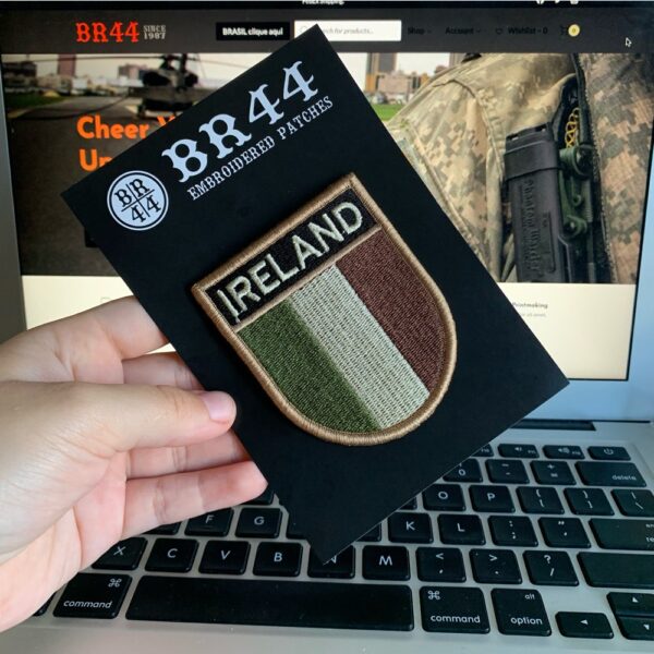 BP0059EV03 Bandeira Irlanda Patch Bordado Fecho Contato - Imagem 3
