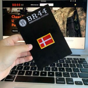 BP0073T31 Bandeira Dinamarca Patch Bordado Termo Adesivo