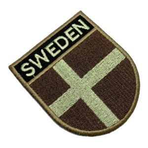BP0087ET04 Bandeira Suécia Patch Bordado Termo Adesivo