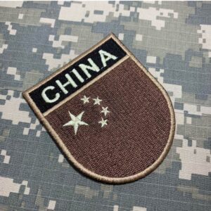 BP0195ET04 Bandeira China Patch Bordado Termo Adesivo