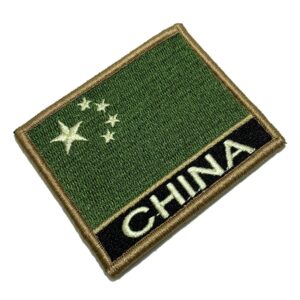 BP0195NV03 Bandeira China Patch Bordado Fecho Contato
