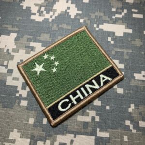 BP0195NV03 Bandeira China Patch Bordado Fecho Contato