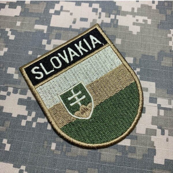 BP0197ET03 Bandeira Eslováquia Patch Bordado Termo Adesivo - Imagem 2