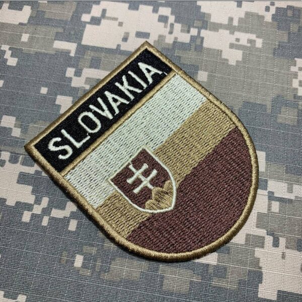 BP0197ET04 Bandeira Eslôvaquia Patch Bordado Termo Adesivo - Imagem 3