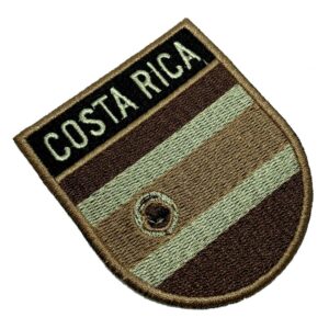BP0201ET04 Bandeira Costa Rica Patch Bordado Termo Adesivo