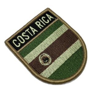 BP0201EV03 Bandeira Costa Rica Patch Bordado Fecho Contato
