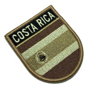BP0201EV04 Bandeira Costa Rica Patch Bordado Fecho Contato