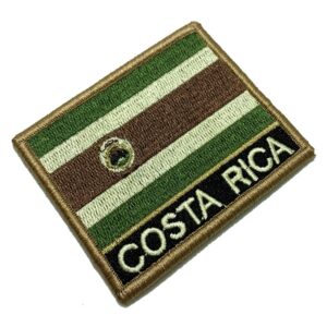 BP0201NV03 Bandeira Costa Rica Patch Bordado Fecho Contato