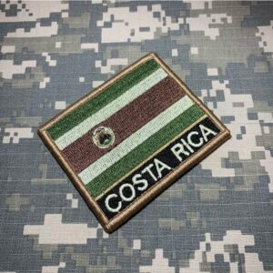 BP0201NV03 Bandeira Costa Rica Patch Bordado Fecho Contato