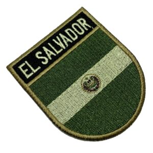 BP0203ET03 Bandeira El Salvador Patch Bordado Termo Adesivo