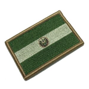 BP0203V03 Bandeira El Salvador Patch Bordado Fecho Contato