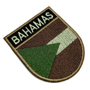 BP0208ET03 Bandeira Bahamas Patch Bordado Termo Adesivo