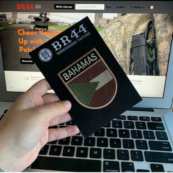 BP0208ET03 Bandeira Bahamas Patch Bordado Termo Adesivo - Imagem 3