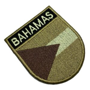 BP0208ET04 Bandeira Bahamas Patch Bordado Termo Adesivo