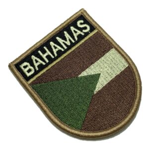BP0208EV03 Bandeira Bahamas Patch Bordado Fecho Contato