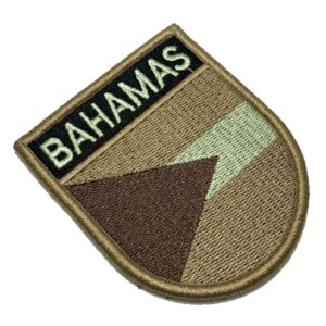 BP0208EV04 Bandeira Bahamas Patch Bordado Fecho Contato