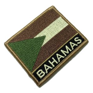 BP0208NV03 Bandeira Bahamas Patch Bordado Fecho Contato