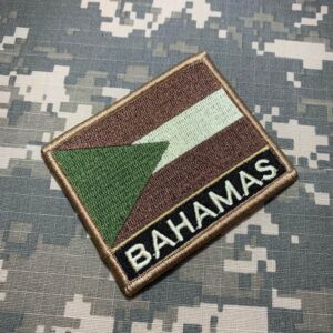 BP0208NV03 Bandeira Bahamas Patch Bordado Fecho Contato