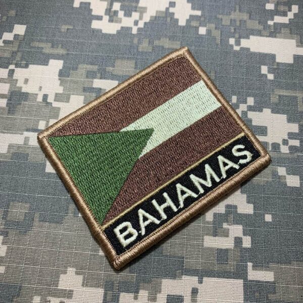 BP0208NV03 Bandeira Bahamas Patch Bordado Fecho Contato - Imagem 2